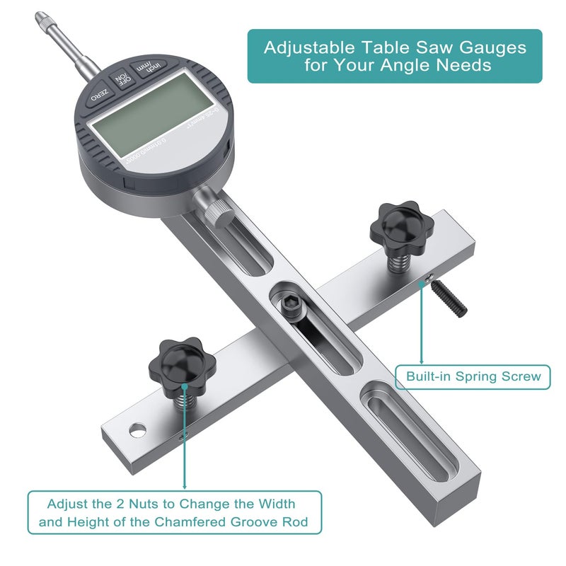 HDLNKAK Table Saw Digital Dial Indicator Gauge  for Aligning and Calibrating Work Shop Machinery Like Table Saws  Band Saws and Drill Presses - Image 3